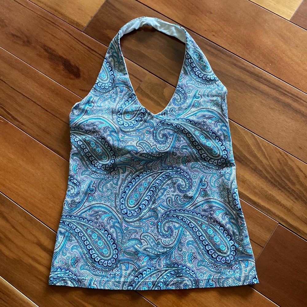 The Limited multi colored  halter  top with bra-let
